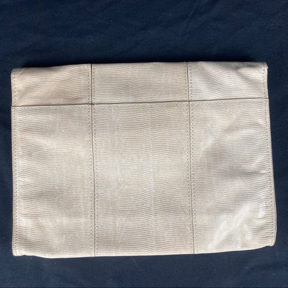 Club Monaco lizard embossed envelope pouch clutch - Picture 5 of 9